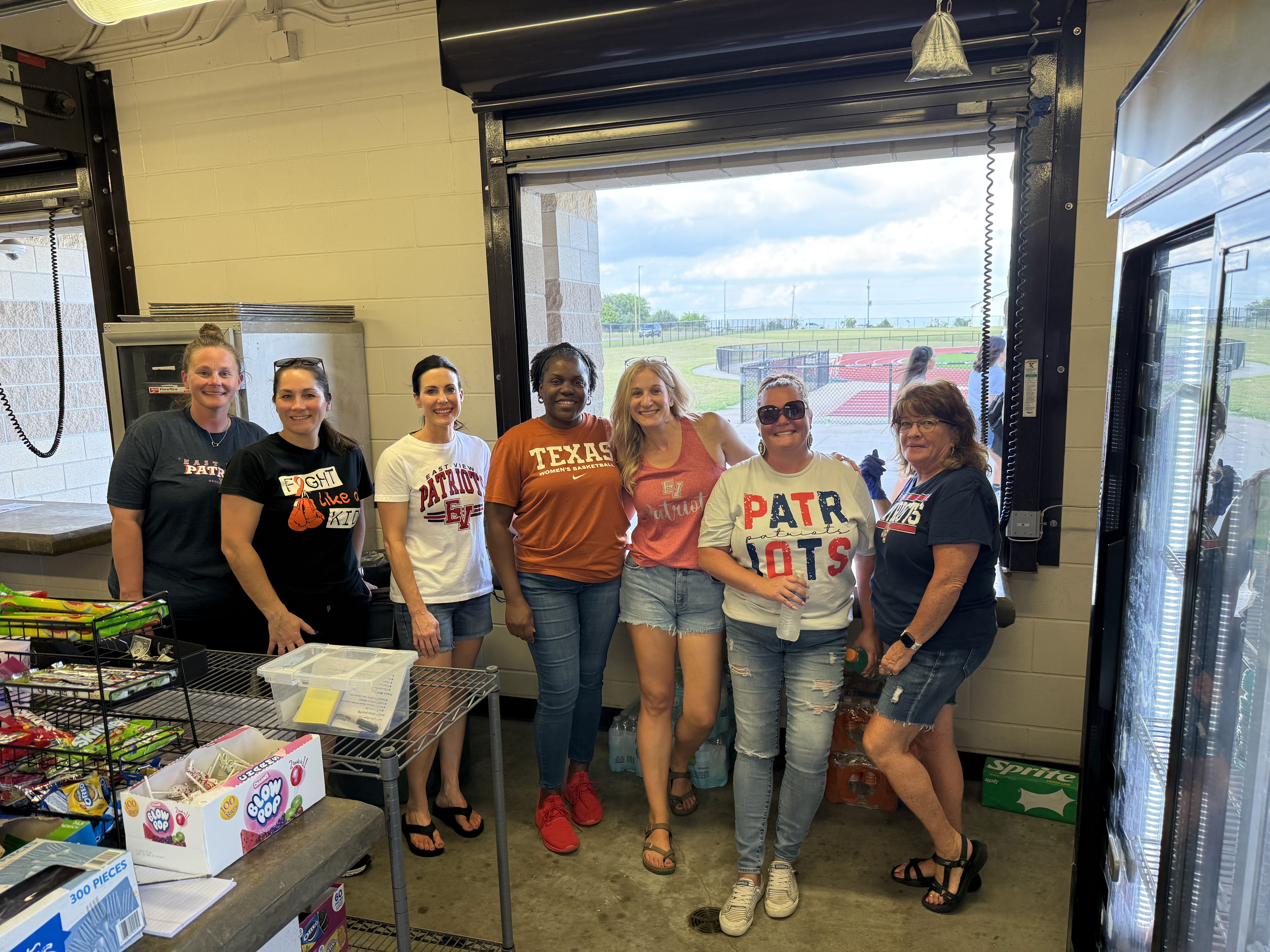 East View Patriots Boosters volunteers at the concessions stand